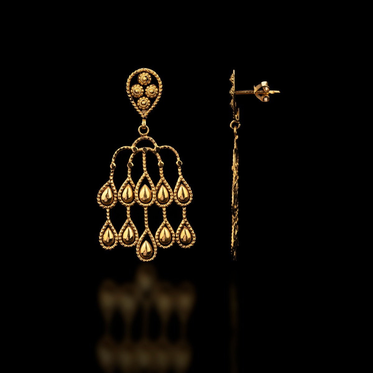 Fountain Gold Earrings