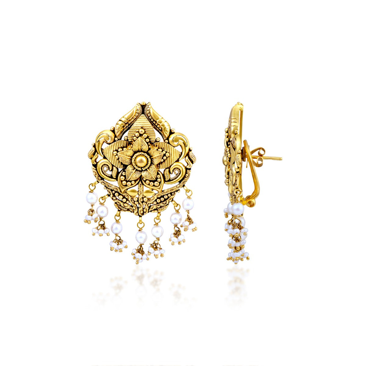 Amaira Ornate Gold Earrings