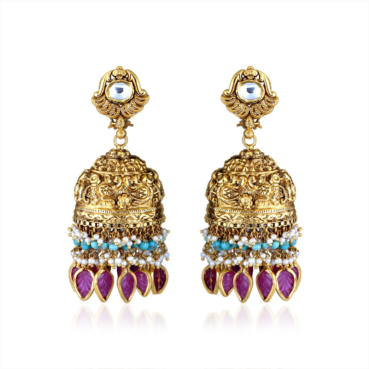 Persian Inspired Gold Jhumka