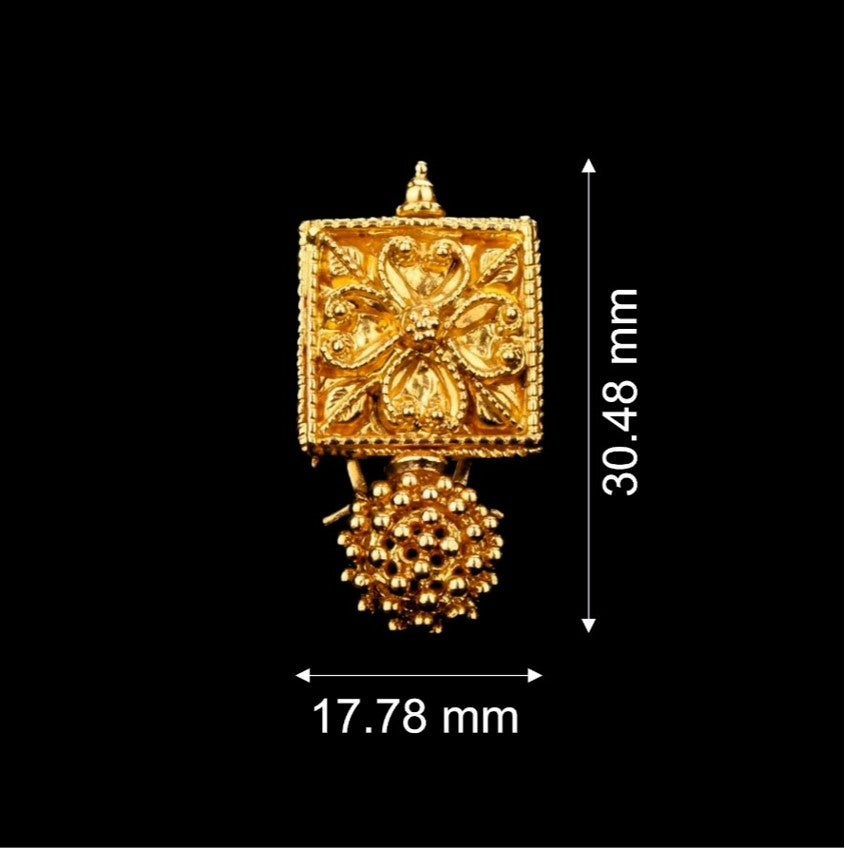 Swan Square Gold Earrings