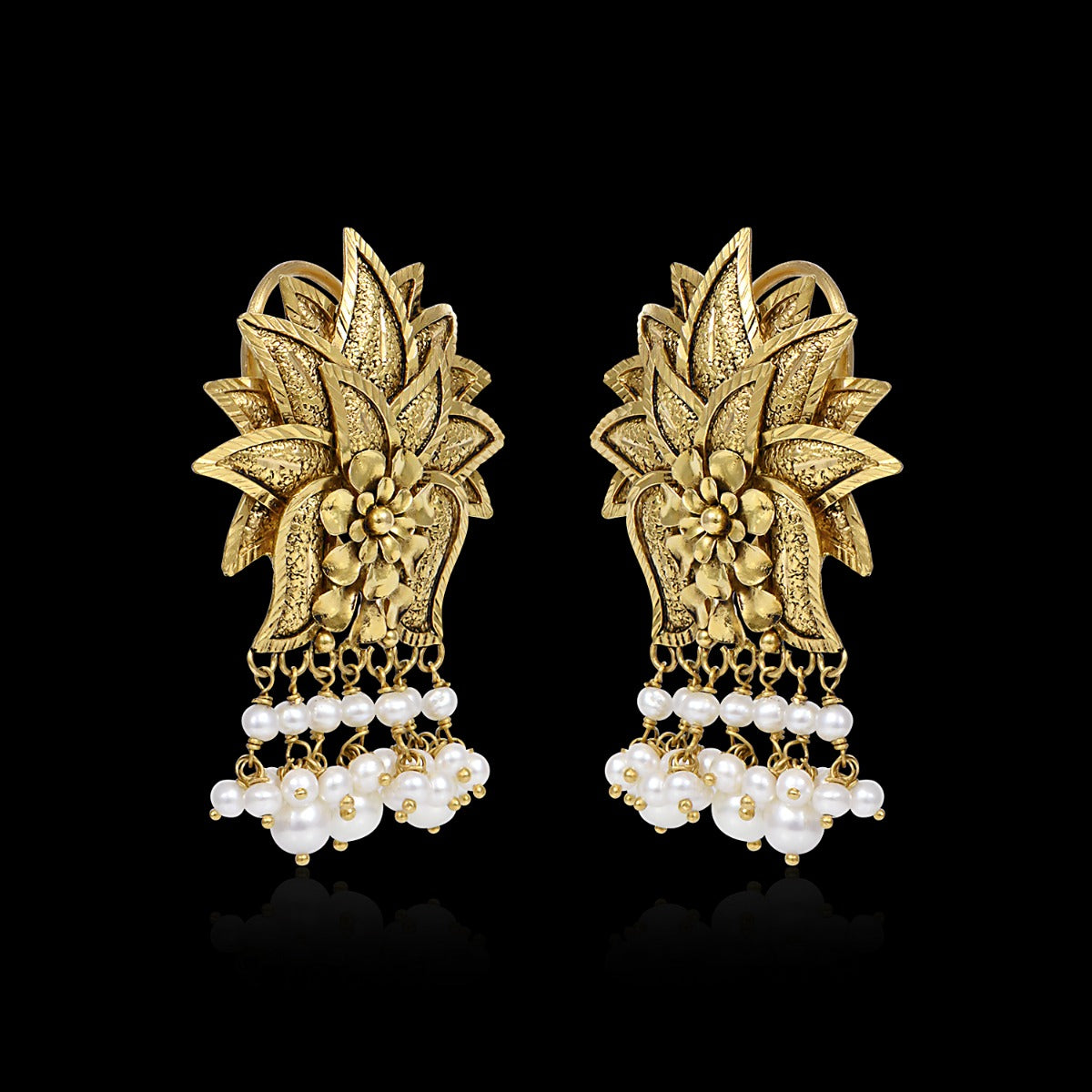 Kalash Top Gold Earrings