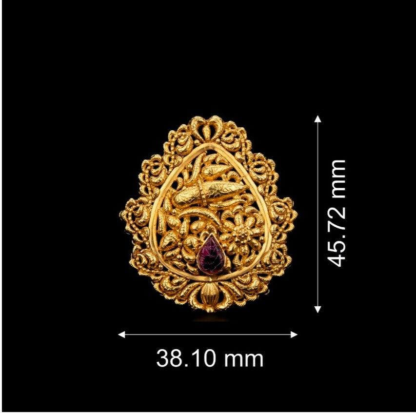 Forest Carving Gold Earrings