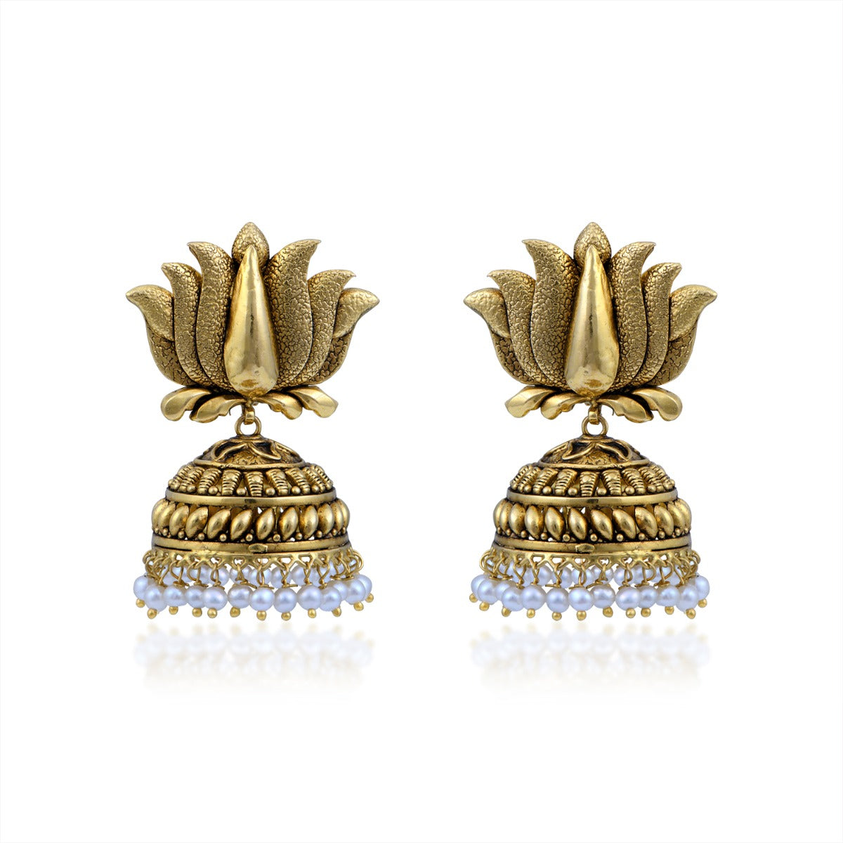 Lotus Gold Jhumka
