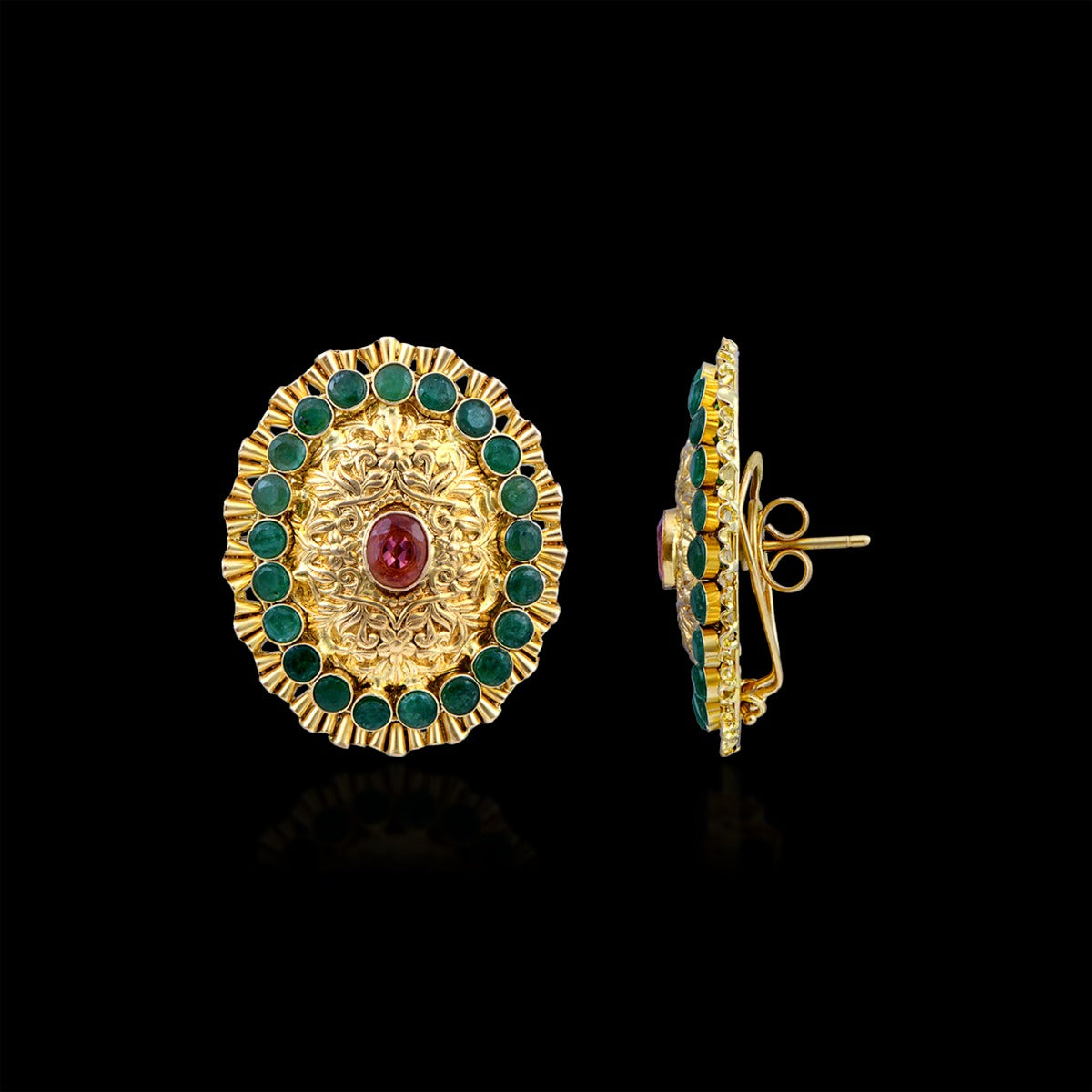 Glorious Floret Gold Earrings