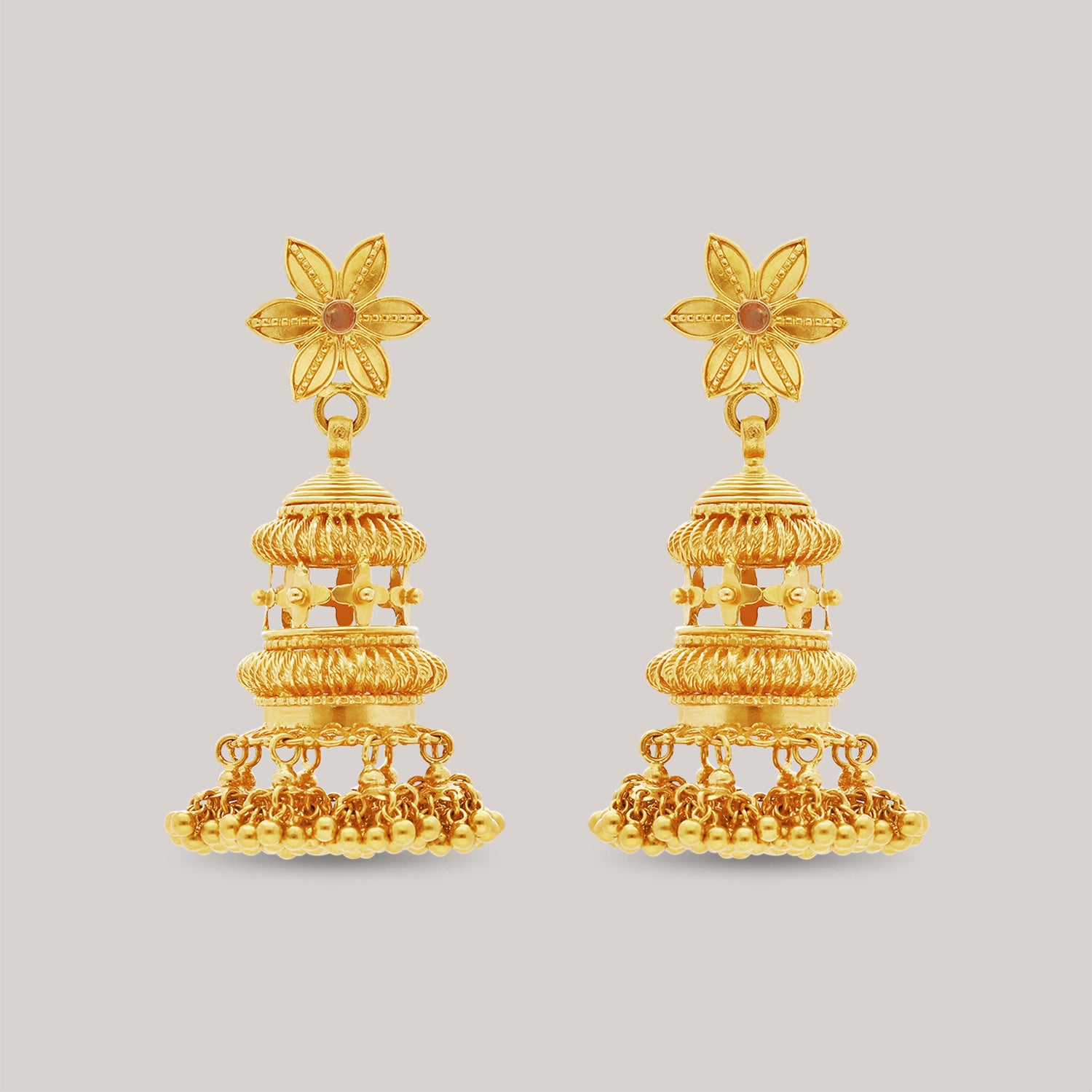 Bloom Tassel Gold Earrings