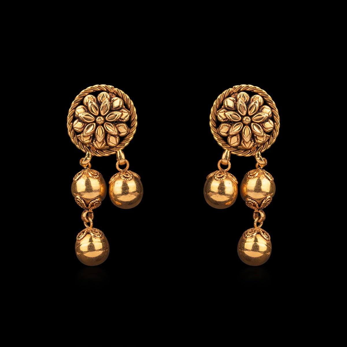 Petals Of Mist Gold Earrings