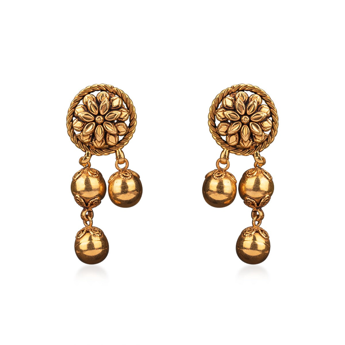 Petals Of Mist Gold Earrings