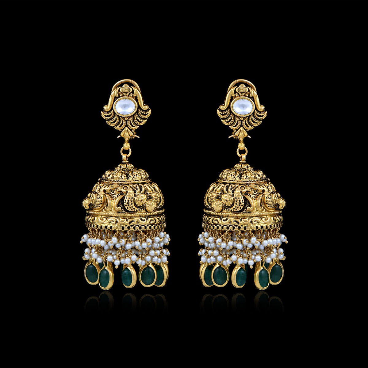 Harit Ratna Gold Jhumka