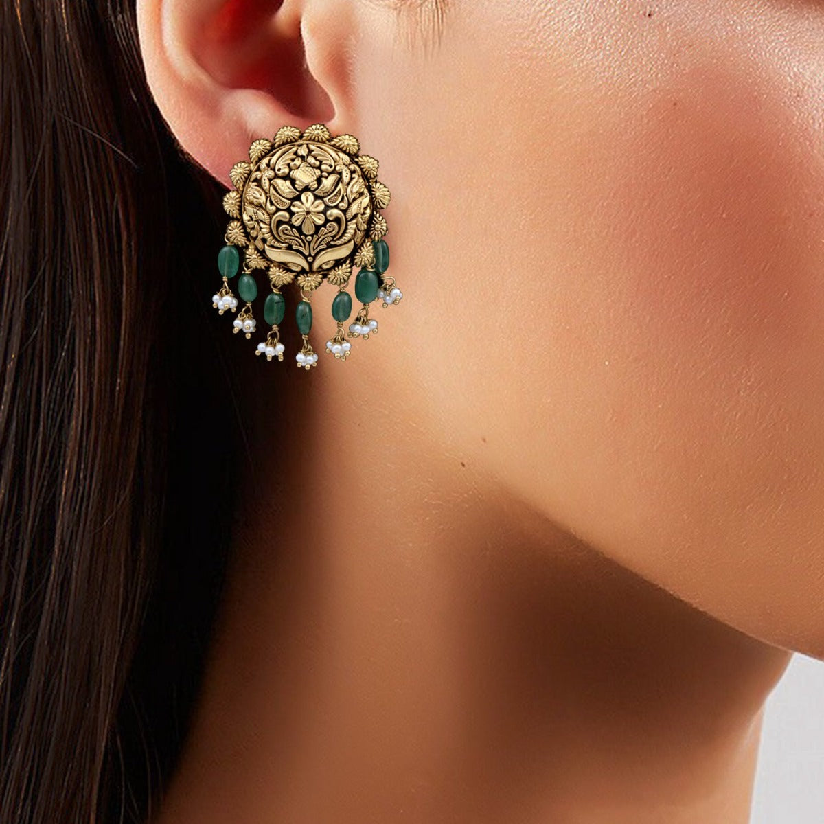 Gilded Charm Gold Earrings