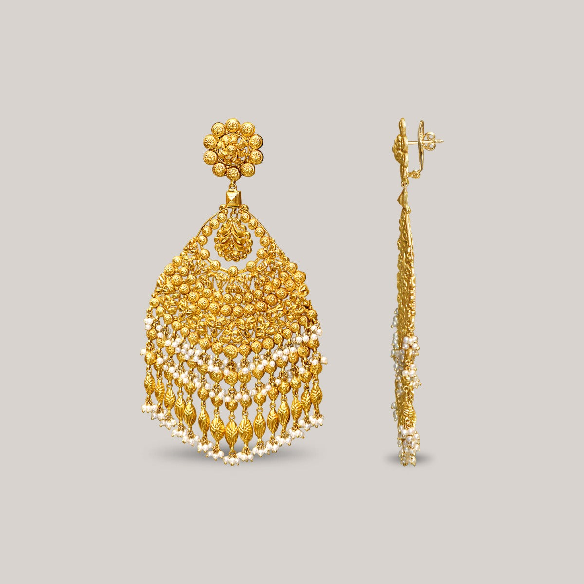 Gold Flourish Earrings