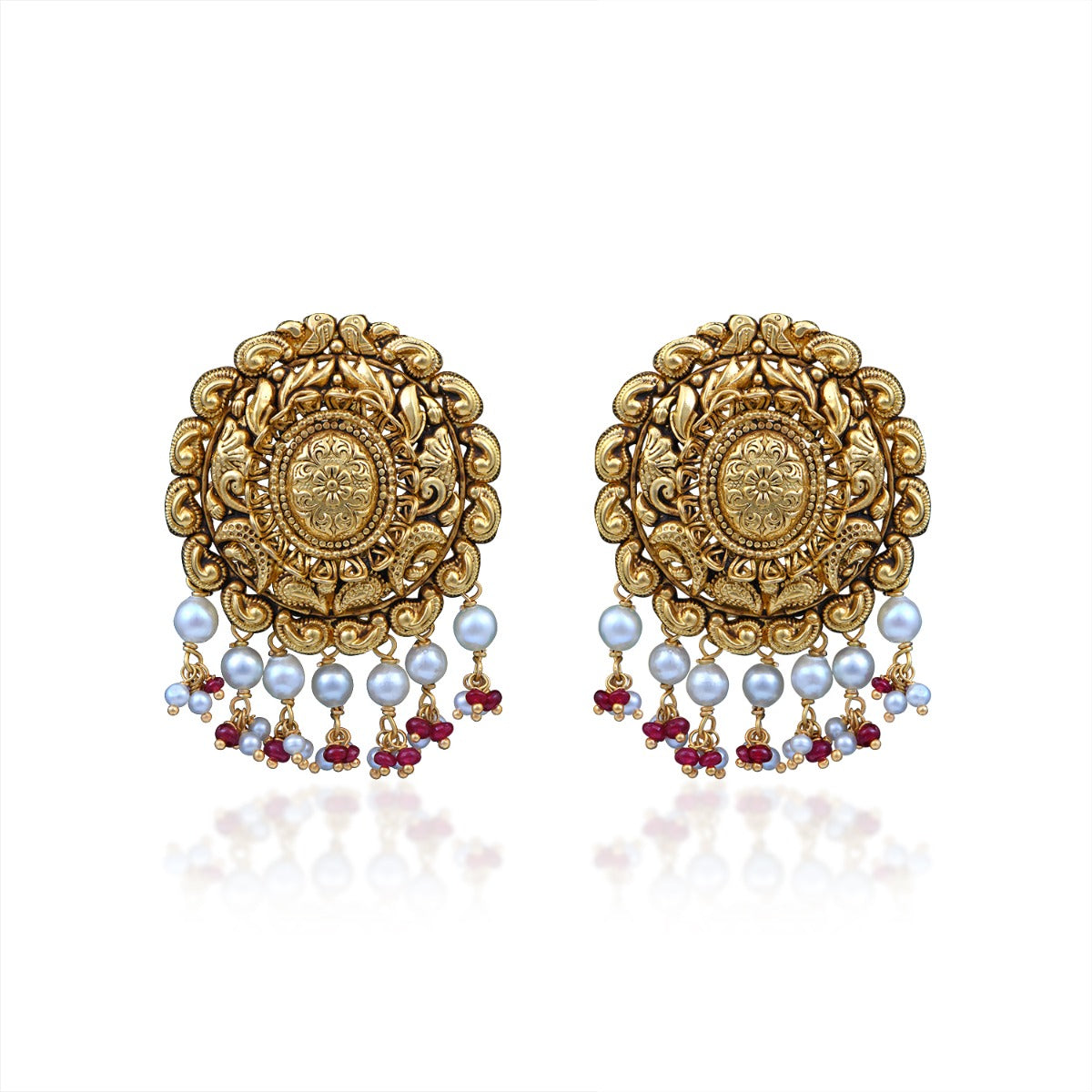 Alisha Floral Gold Earrings