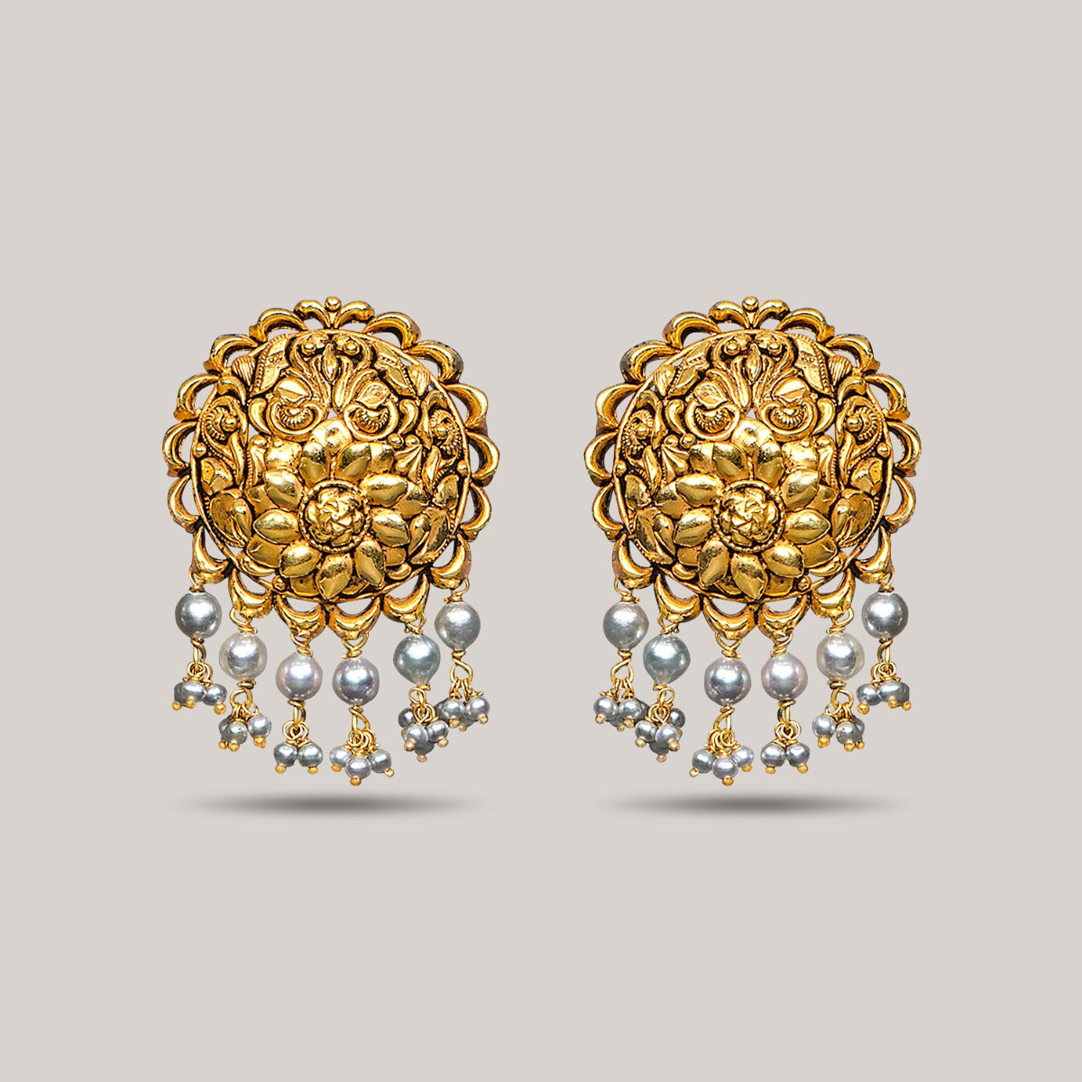 Rosary Gold Earrings