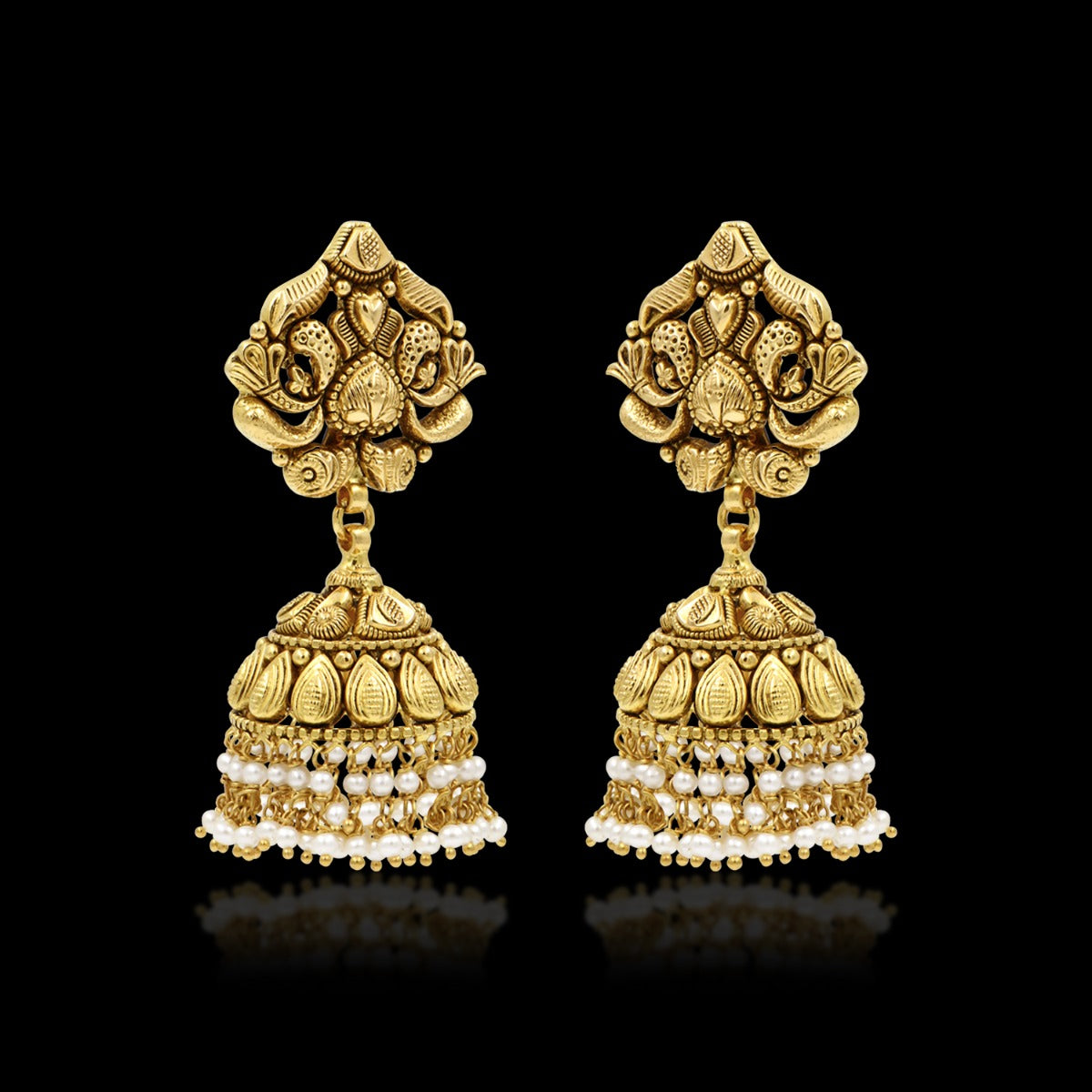 Seaside Motif Gold Jhumka