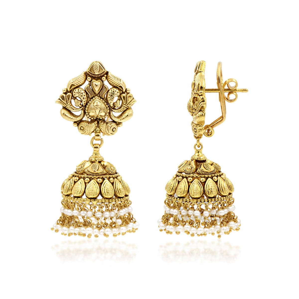 Seaside Motif Gold Jhumka
