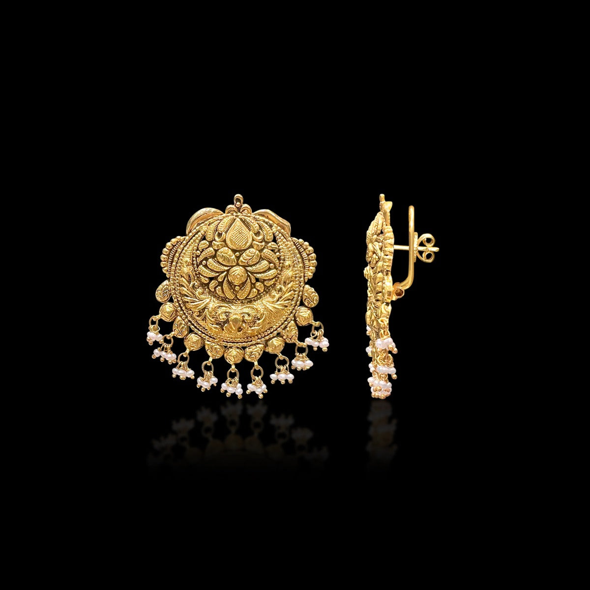 Mohana Pearl Gold Earrings