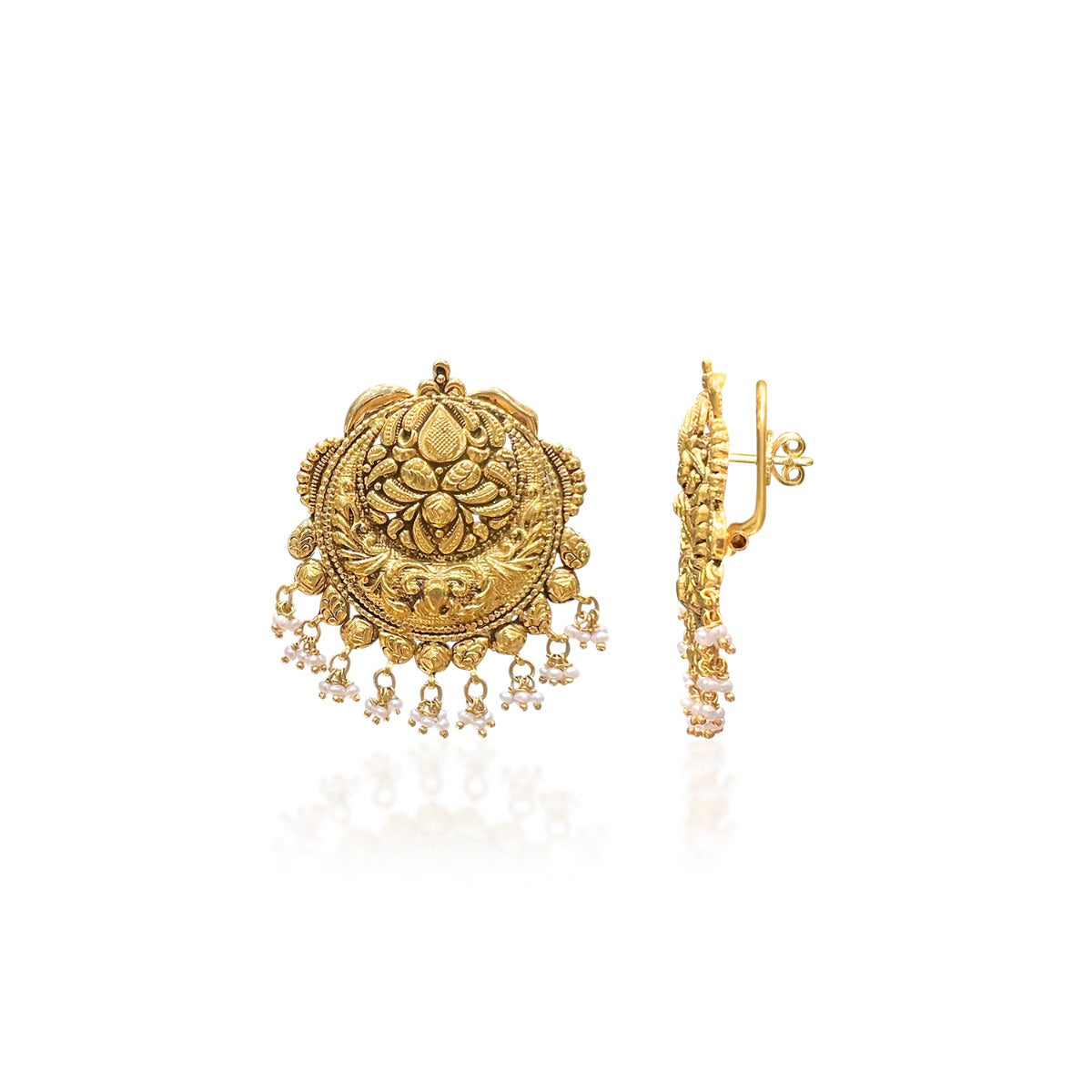 Mohana Pearl Gold Earrings