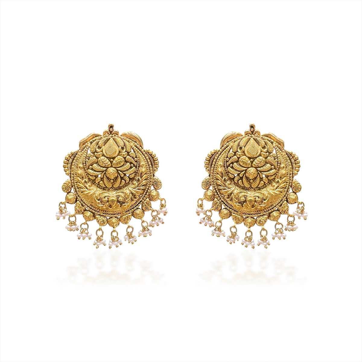Mohana Pearl Gold Earrings