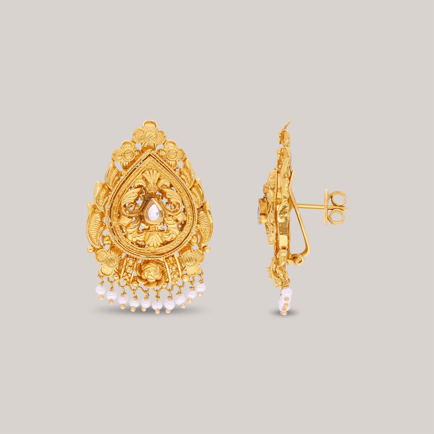 Peony Gold Earrings
