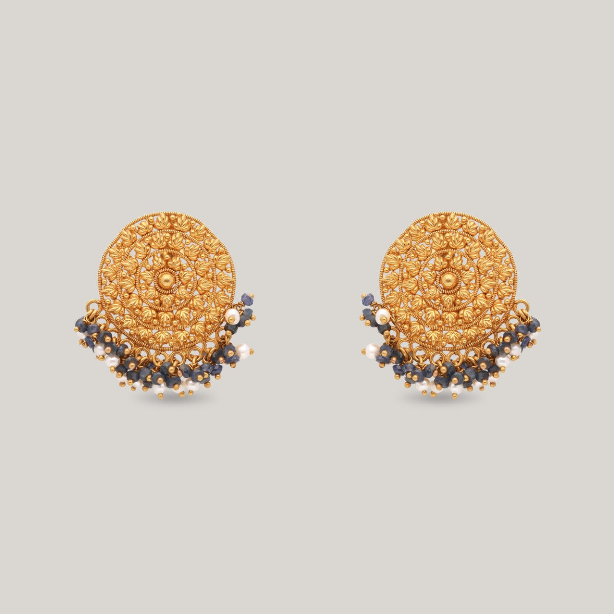 Lustrous Pearl Gold Earrings