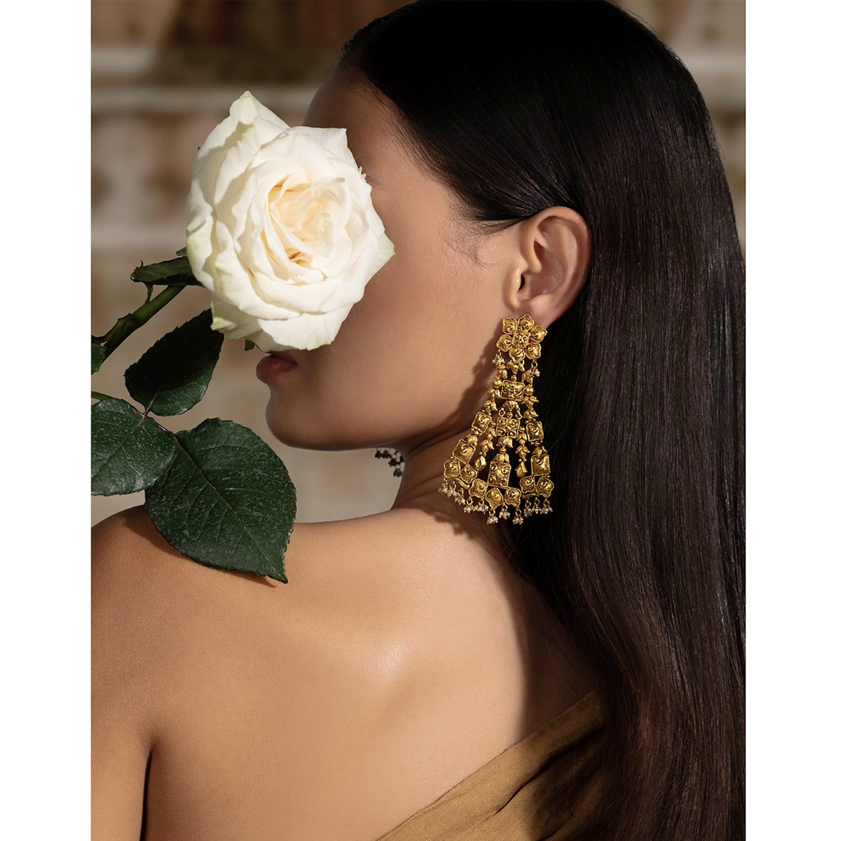 Rachna Gold Earrings