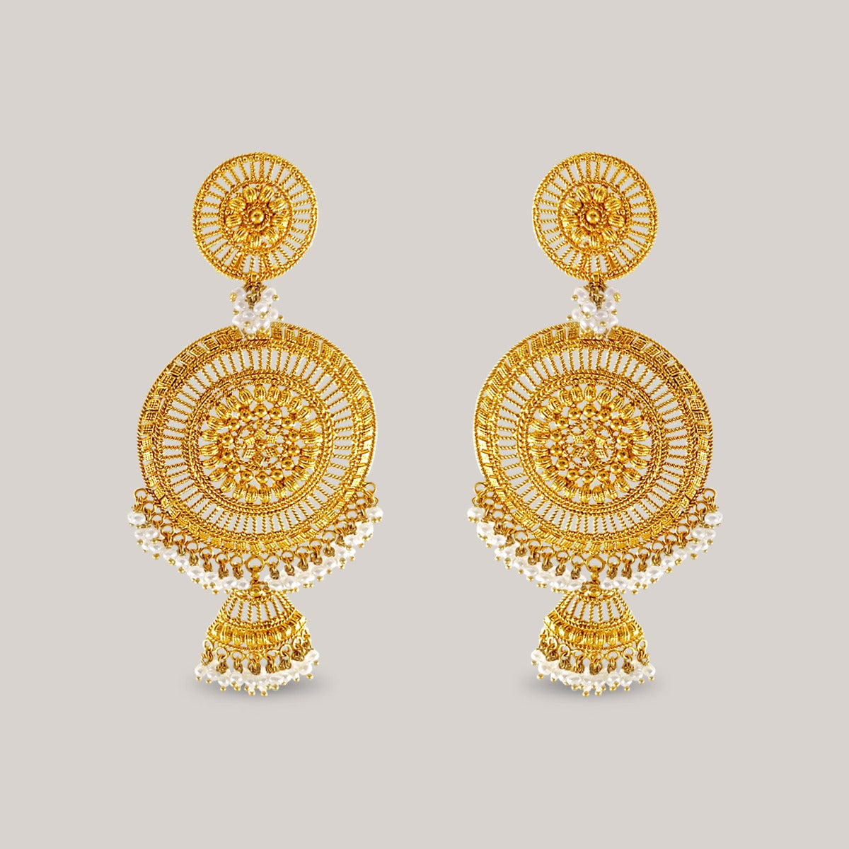 Crop Circle Gold Earrings