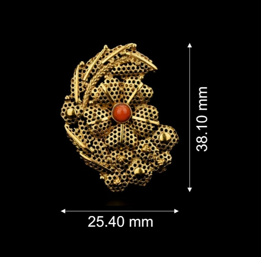 Haphazard Crescent Gold Earrings
