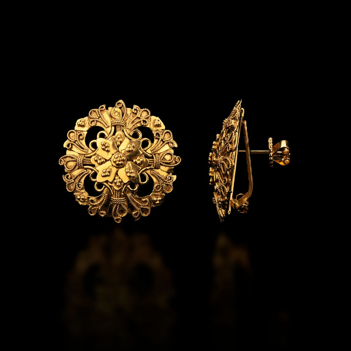 Knotted Gold Earrings