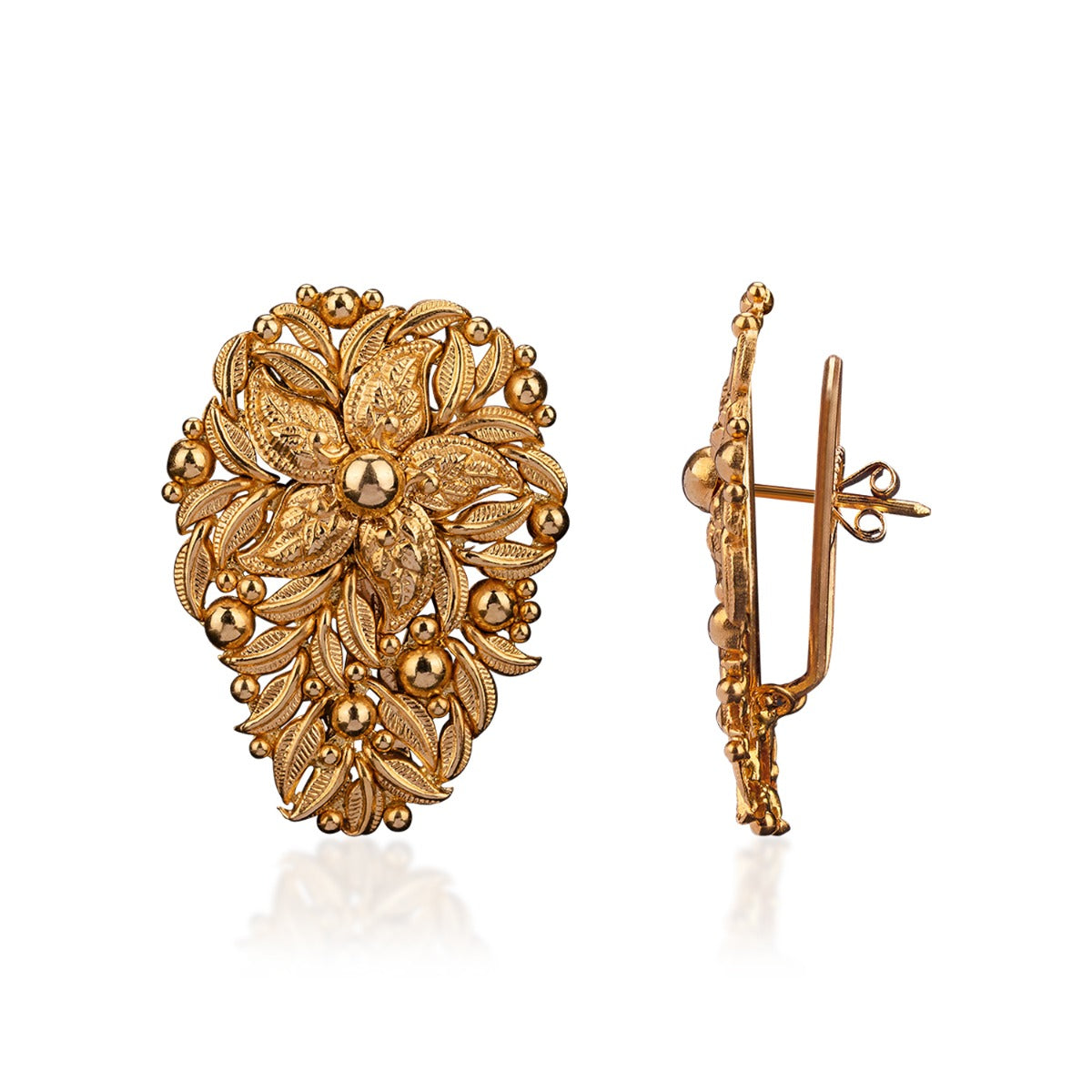 Dainty Tribal Gold Earrings