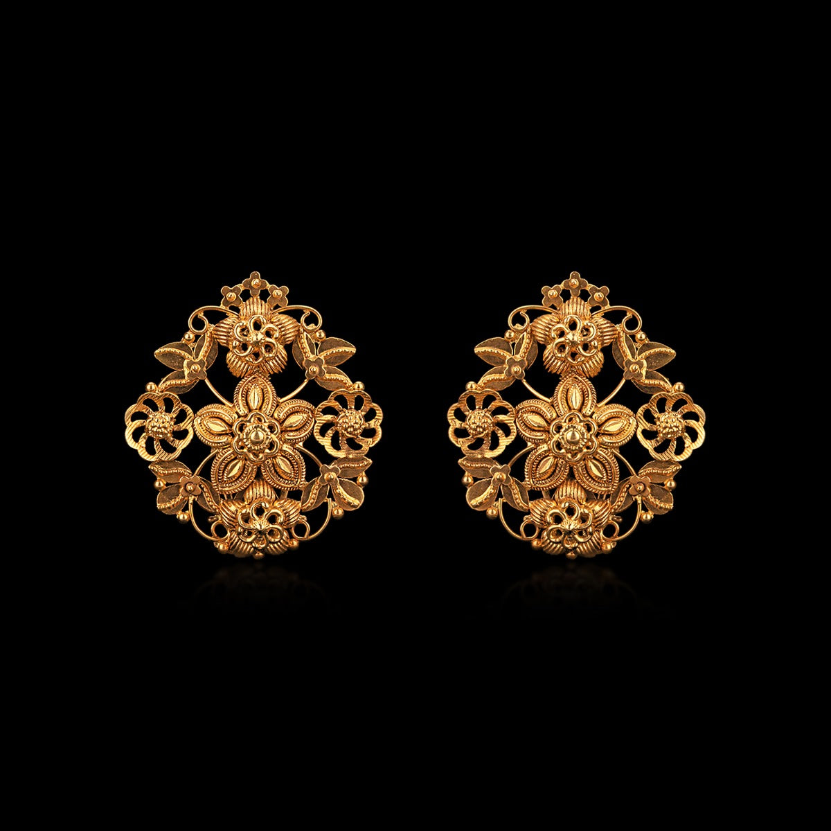 Princess Crowning Gold Earrings