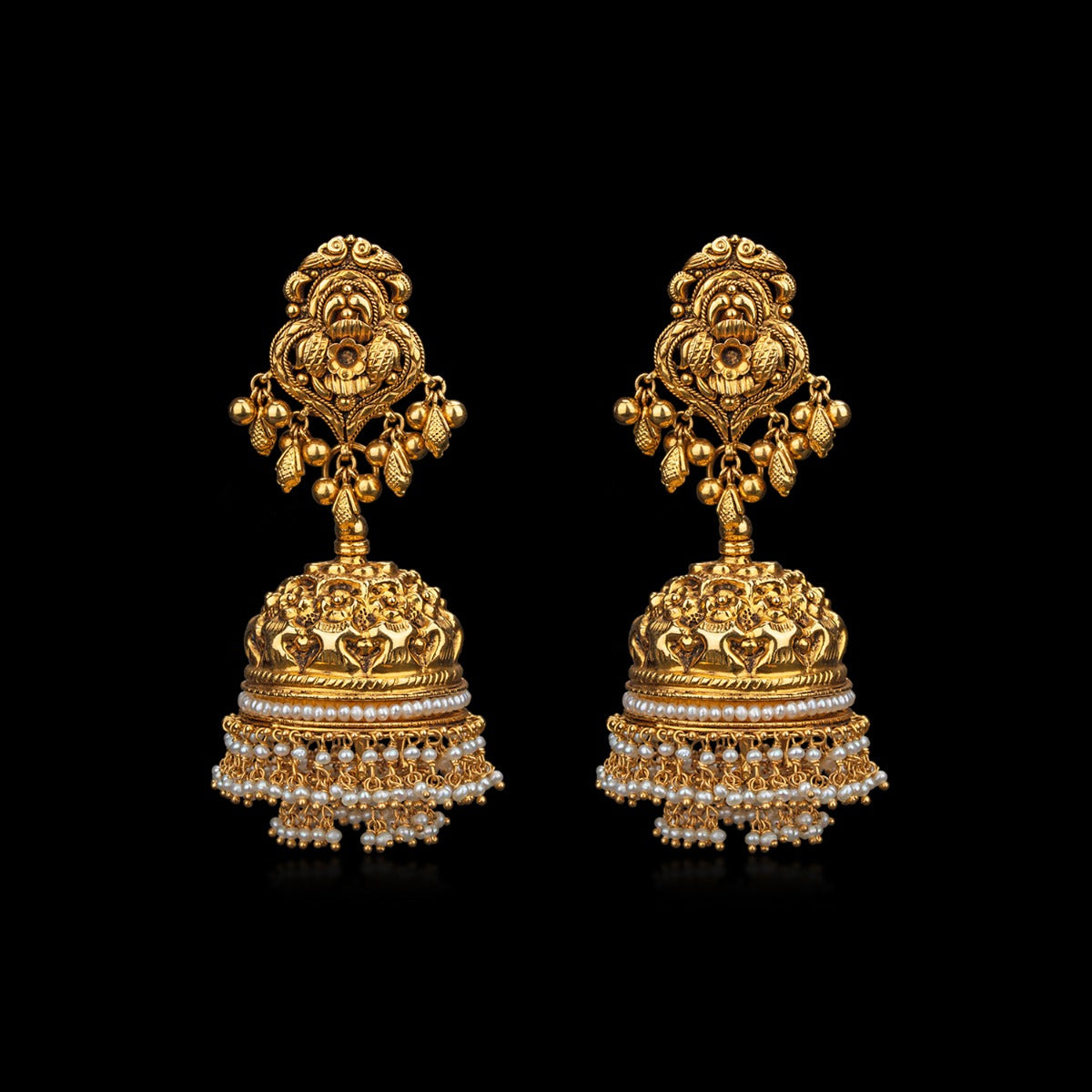 Royal Bloom Gold Jhumka