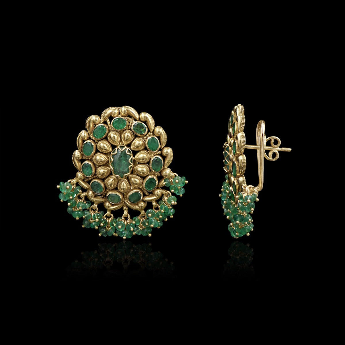 Traditional Bridal Green Gold Choker Set