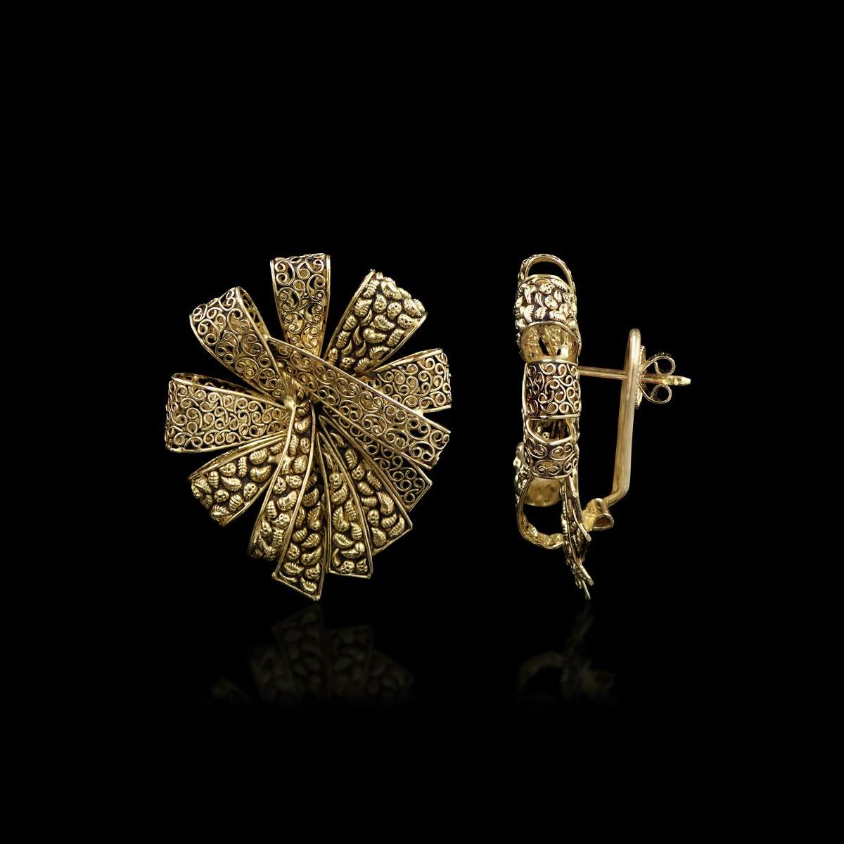 Exquisite Gold Earrings