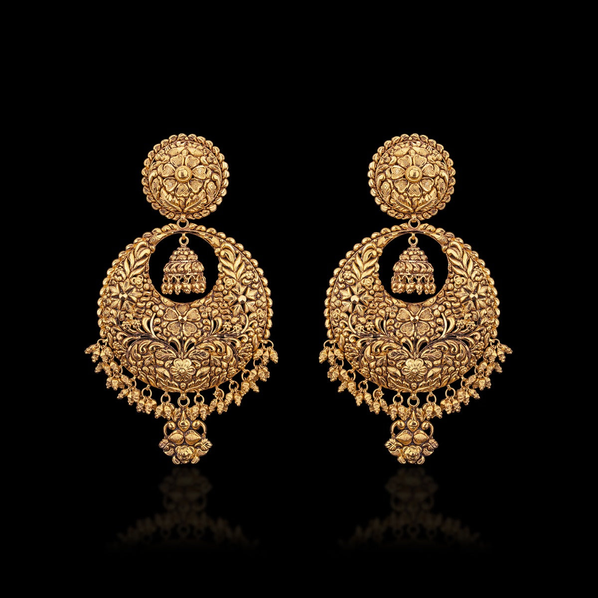 Universe Motif Gold Chandbali