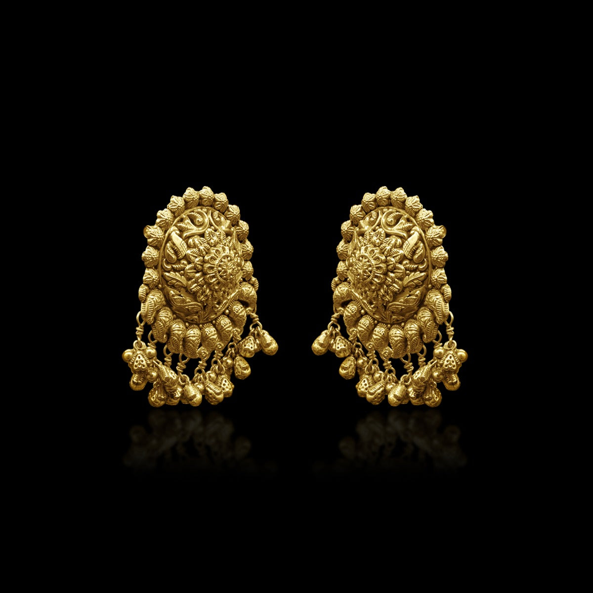 Floral Gold Earrings