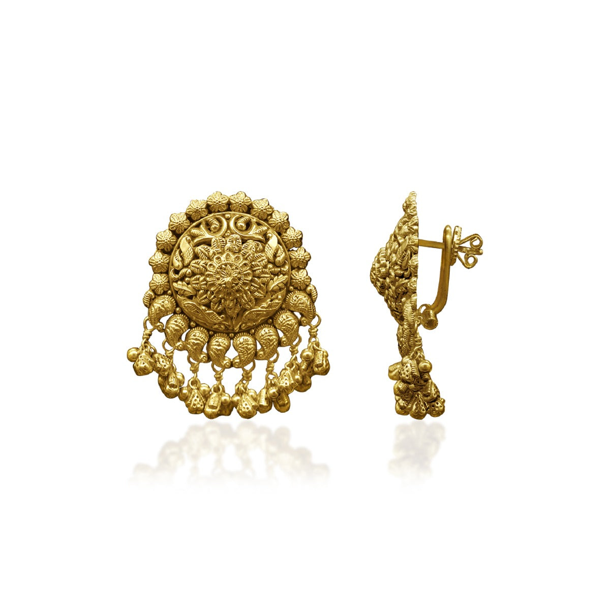 Floral Gold Earrings