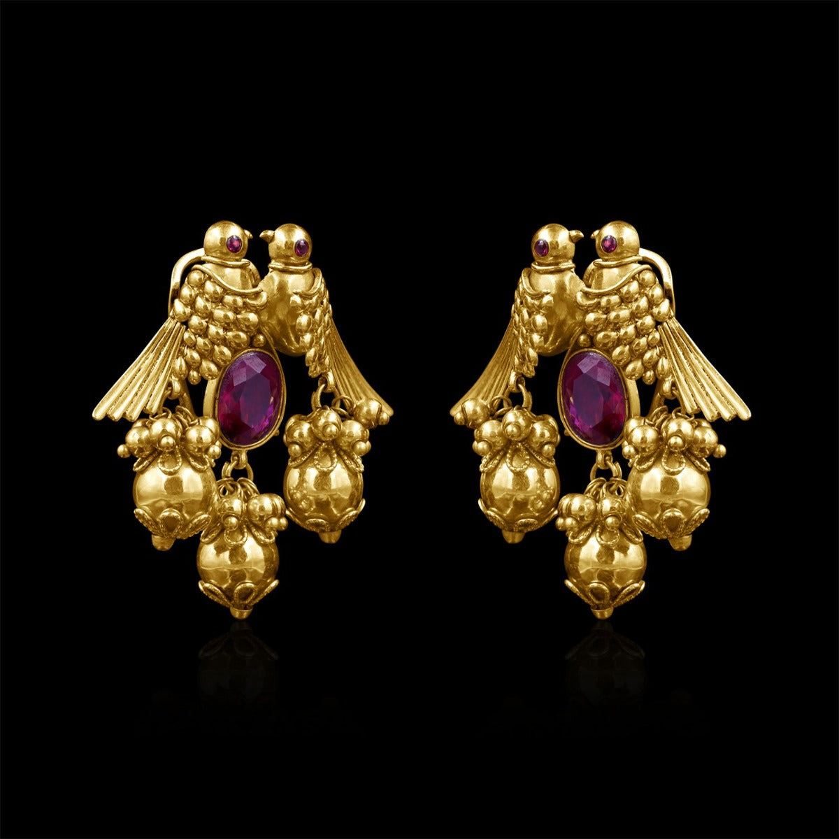Parrot Gold Earrings