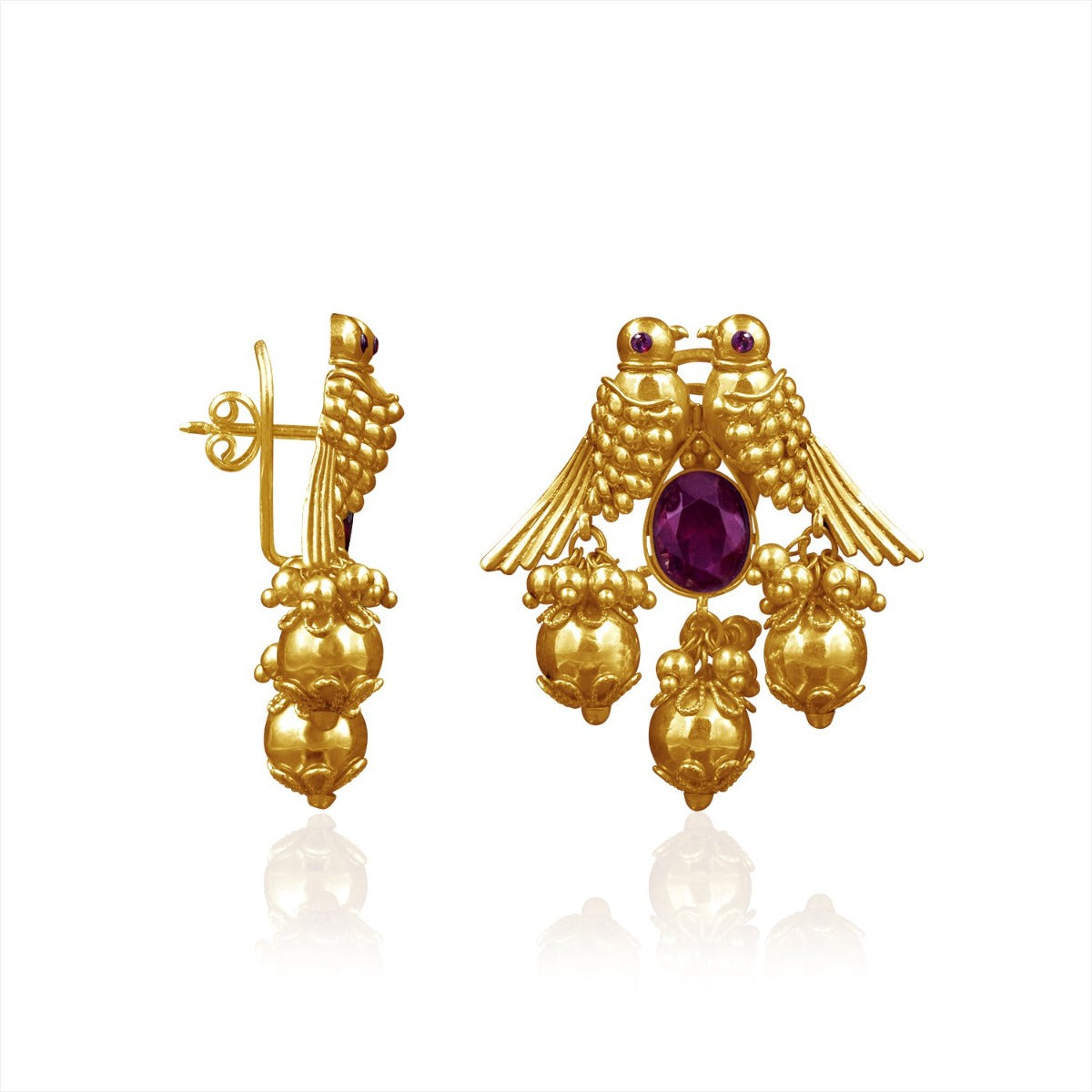 Parrot Gold Earrings