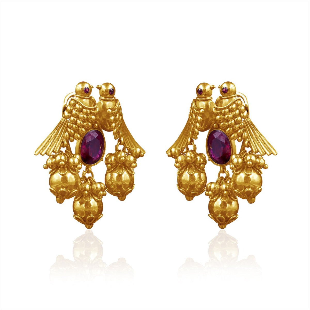 Parrot Gold Earrings