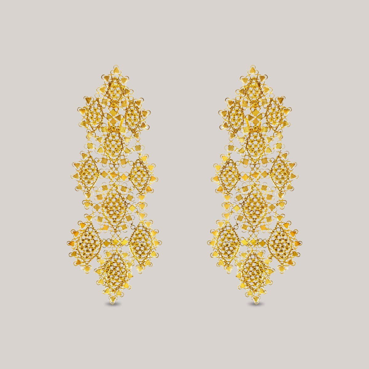 Chocolate Brown Cloud Gold Earrings