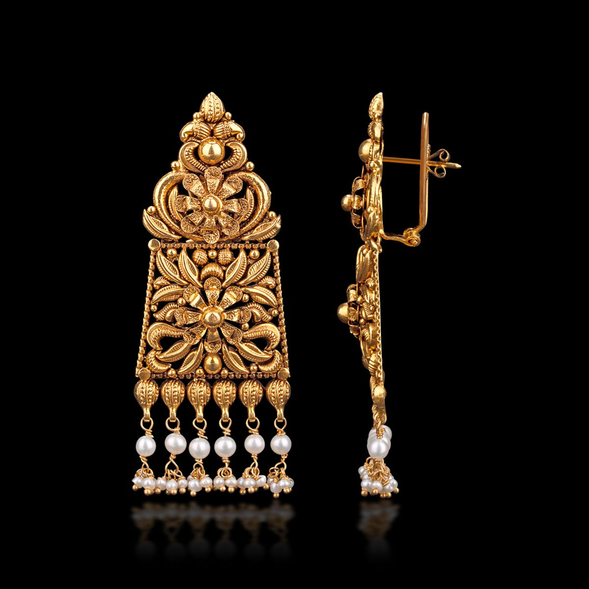 Temple Artsy Gold Earrings
