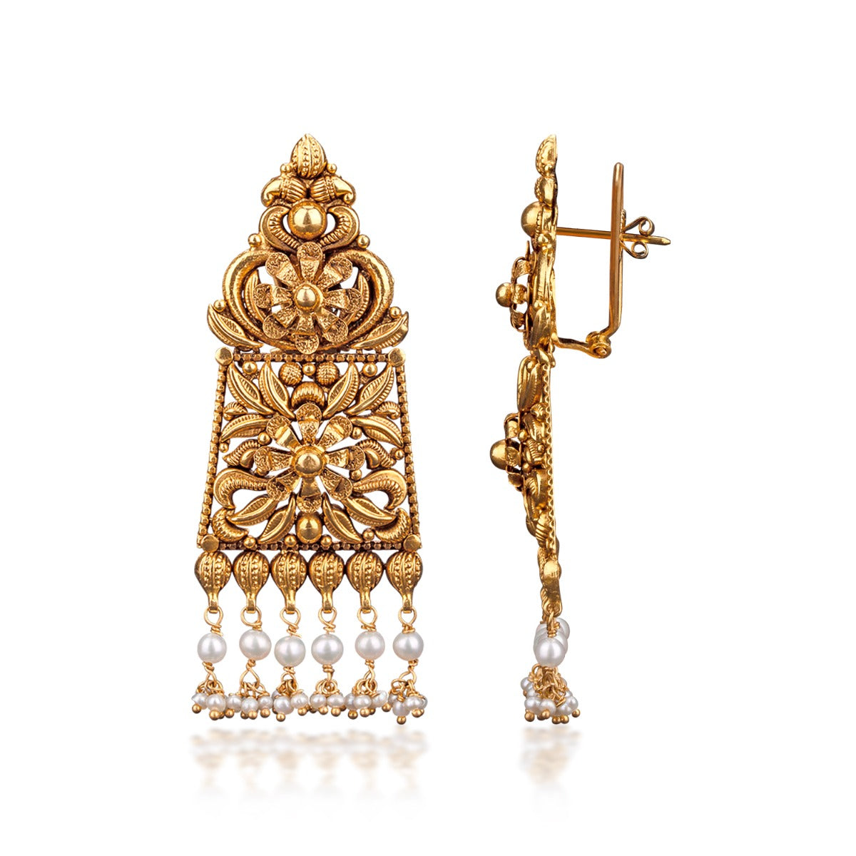 Temple Artsy Gold Earrings