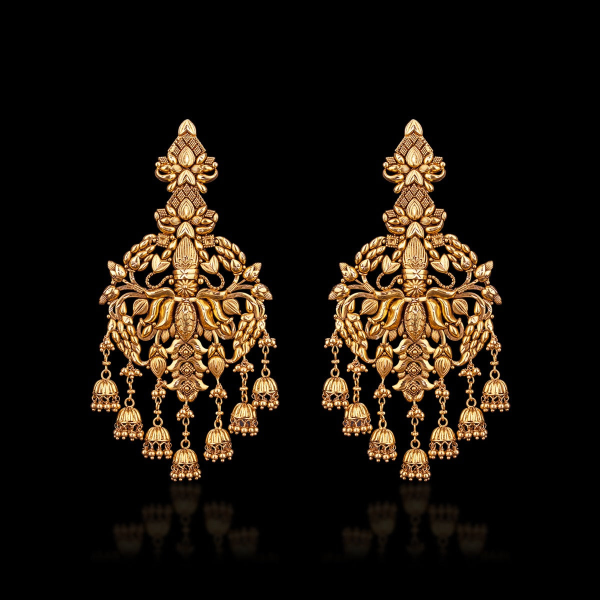 Trickle Down Gold Earrings
