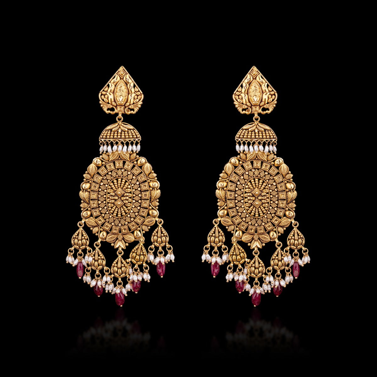 Jhumki Mish Mash Gold Earrings