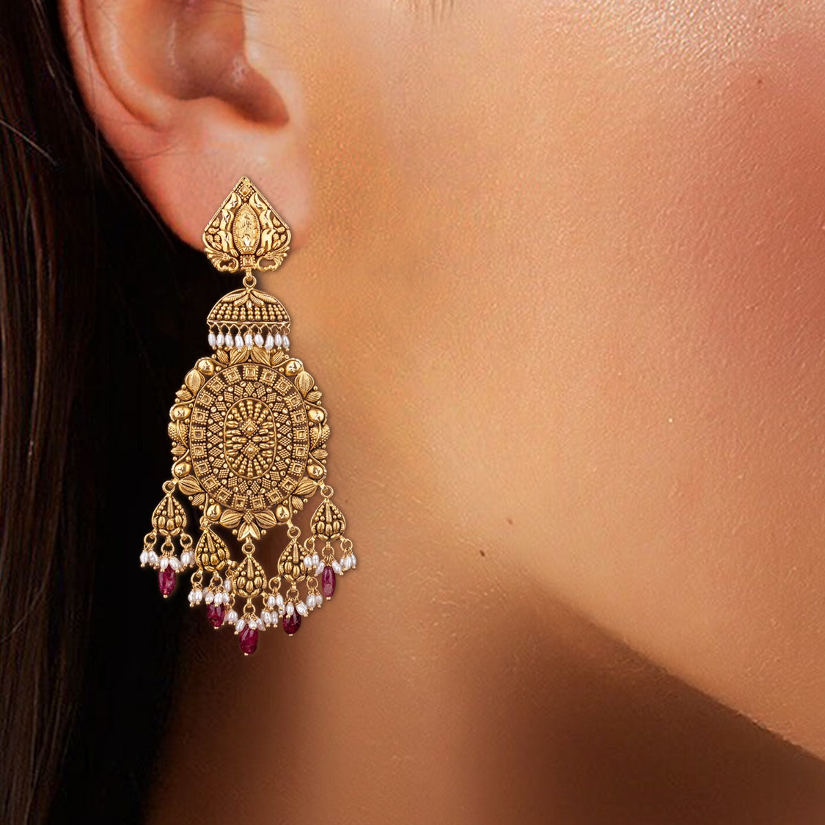 Jhumki Mish Mash Gold Earrings