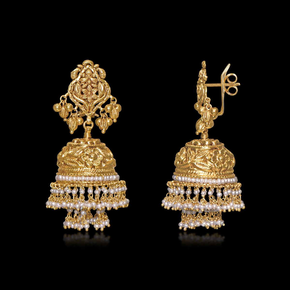 Thalaivi Gold Choker and Jhumka Set