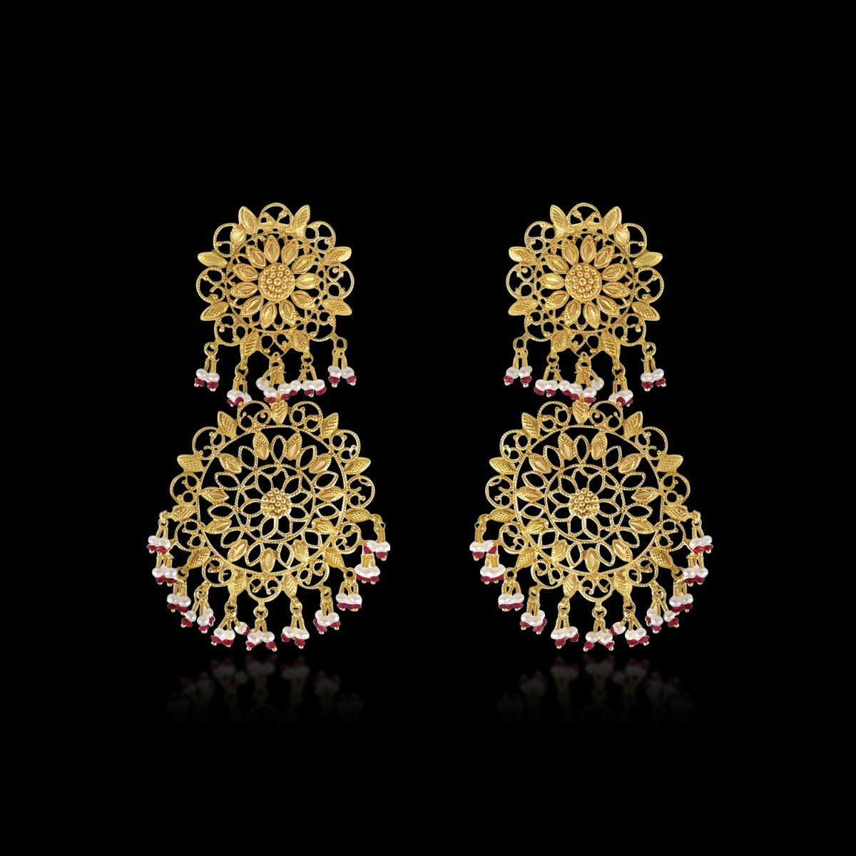 Whirring Fan Gold Danglers