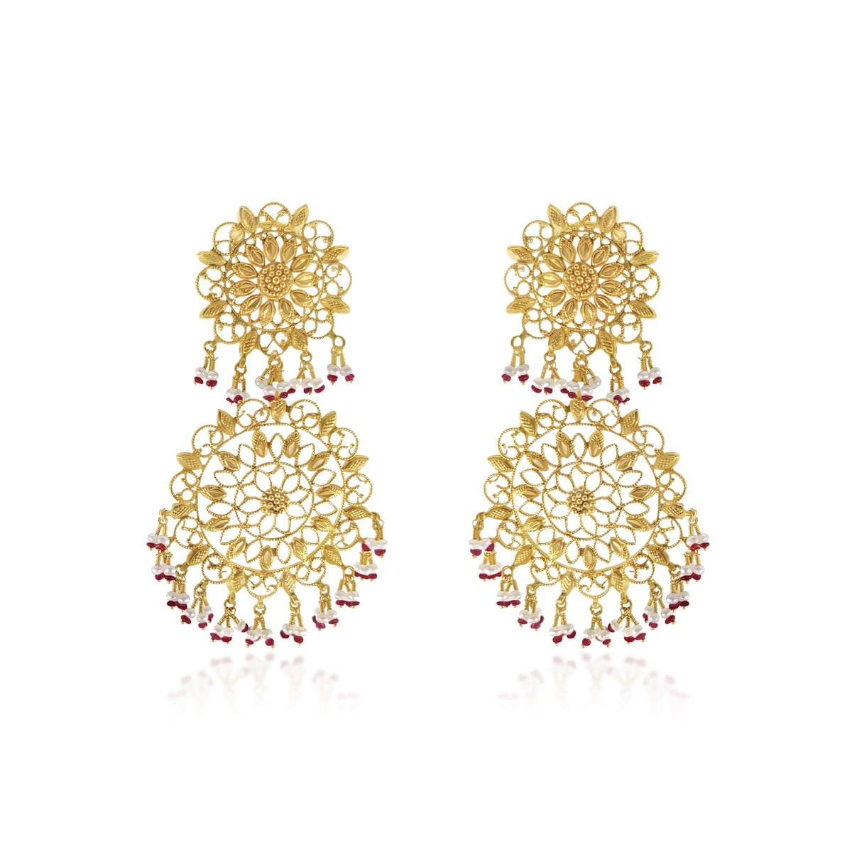 Whirring Fan Gold Danglers