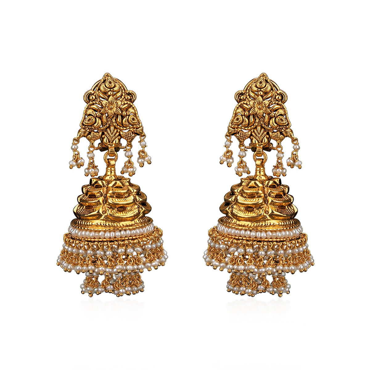 Fish Eye Top Gold Jhumka