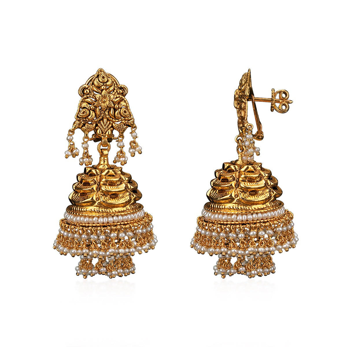 Fish Eye Top Gold Jhumka