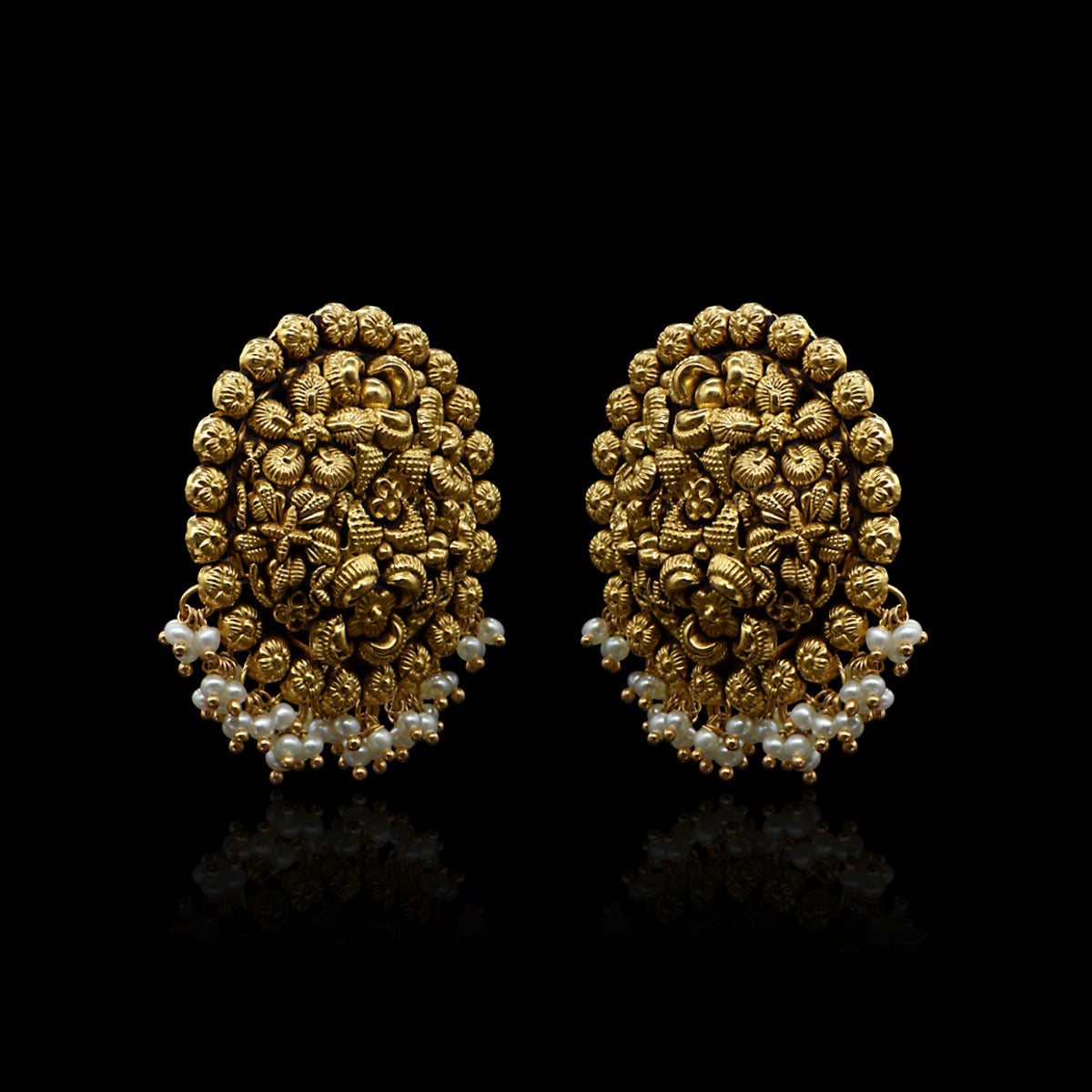 Majestic Traditional Gold Earrings